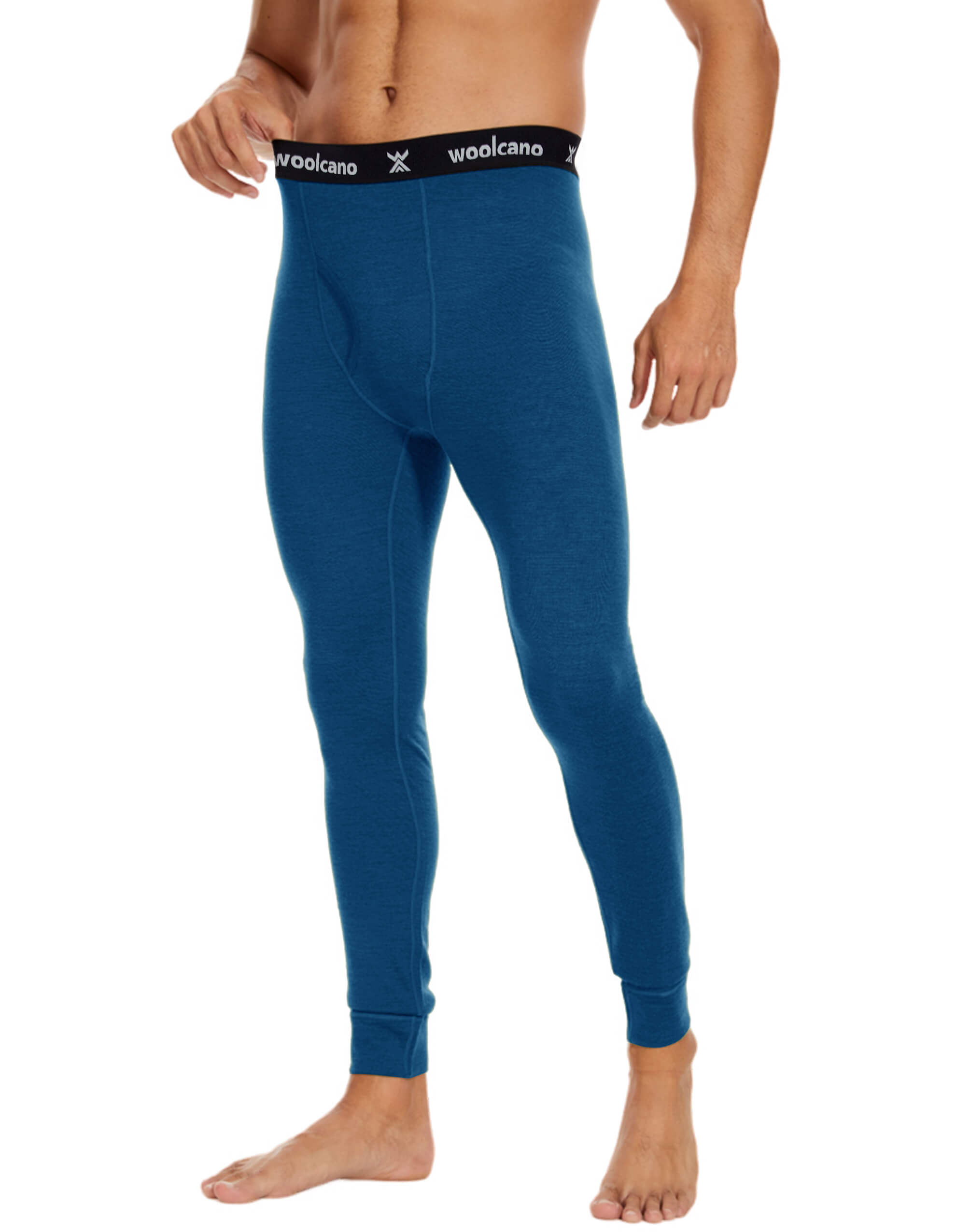 Woolcano Men’s 190 Merino Wool Base Layer Pants Lightweight Thermal Underwear Bottom