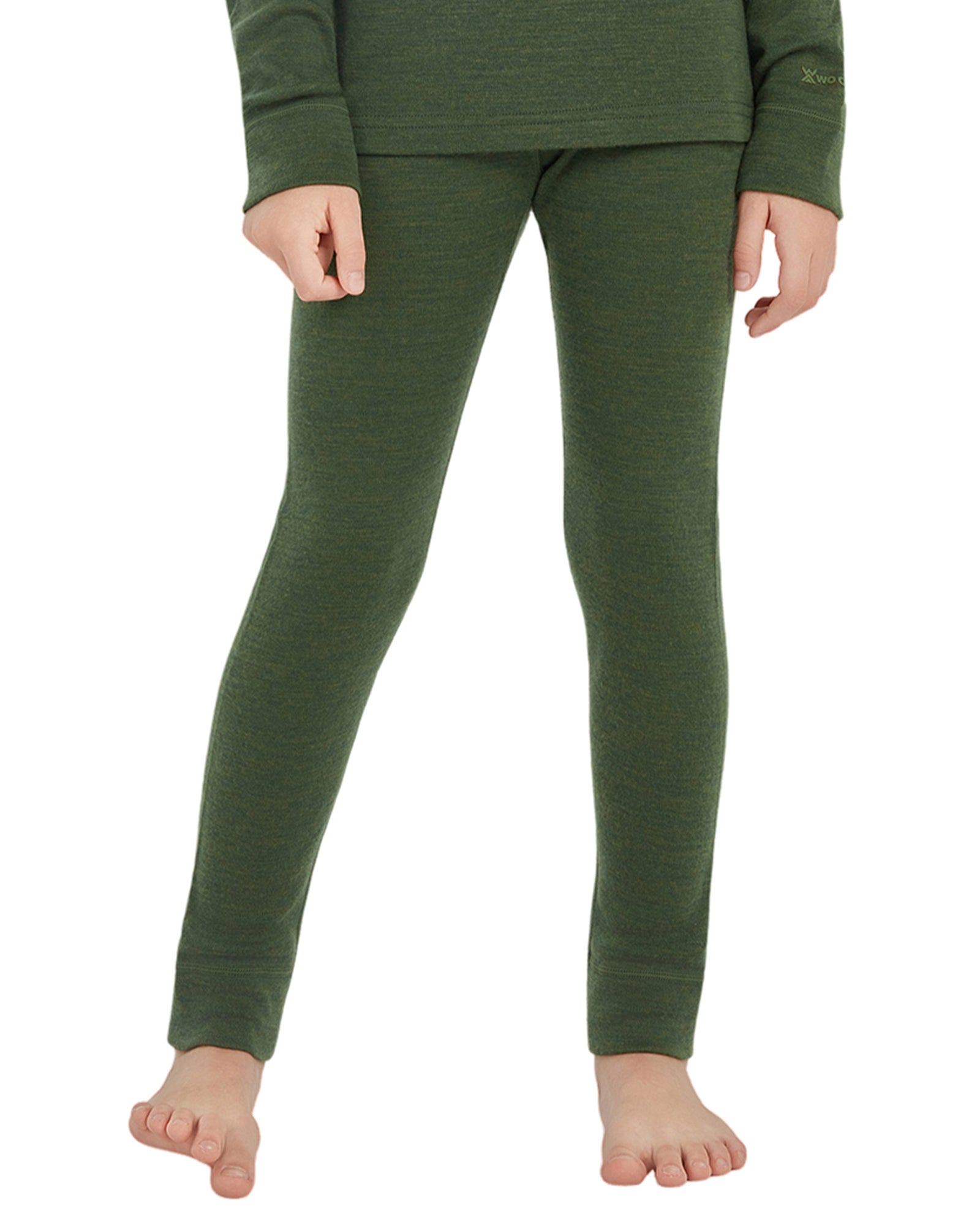 Woolcano Kid's 260 Merino Wool Unisex Base Layer Pants Midweight Thermal Underwear Bottom