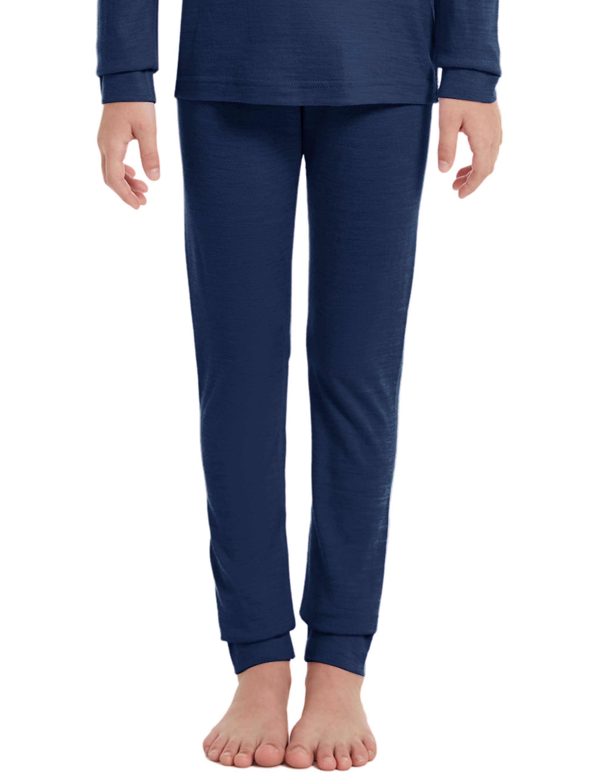 Woolcano Kid's 190 Merino Wool Unisex Base Layer Pants Lightweight Thermal Underwear Bottom
