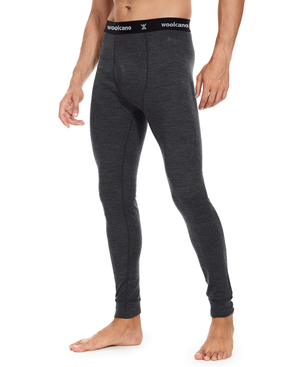 Woolcano Men’s 260 Merino Wool Base Layer Pants Midweight Thermal Underwear Bottom