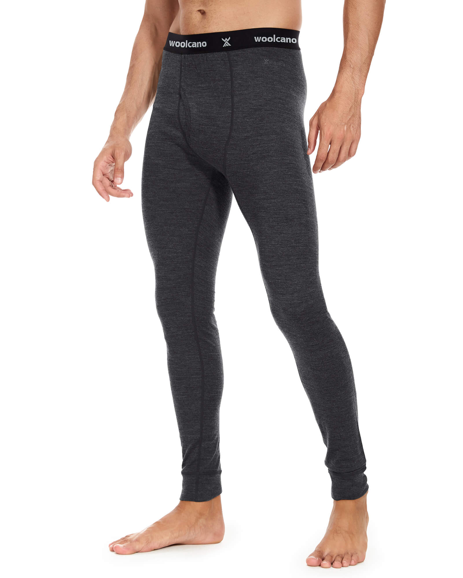 Woolcano Men’s 260 Merino Wool Base Layer Pants Midweight Thermal Underwear Bottom