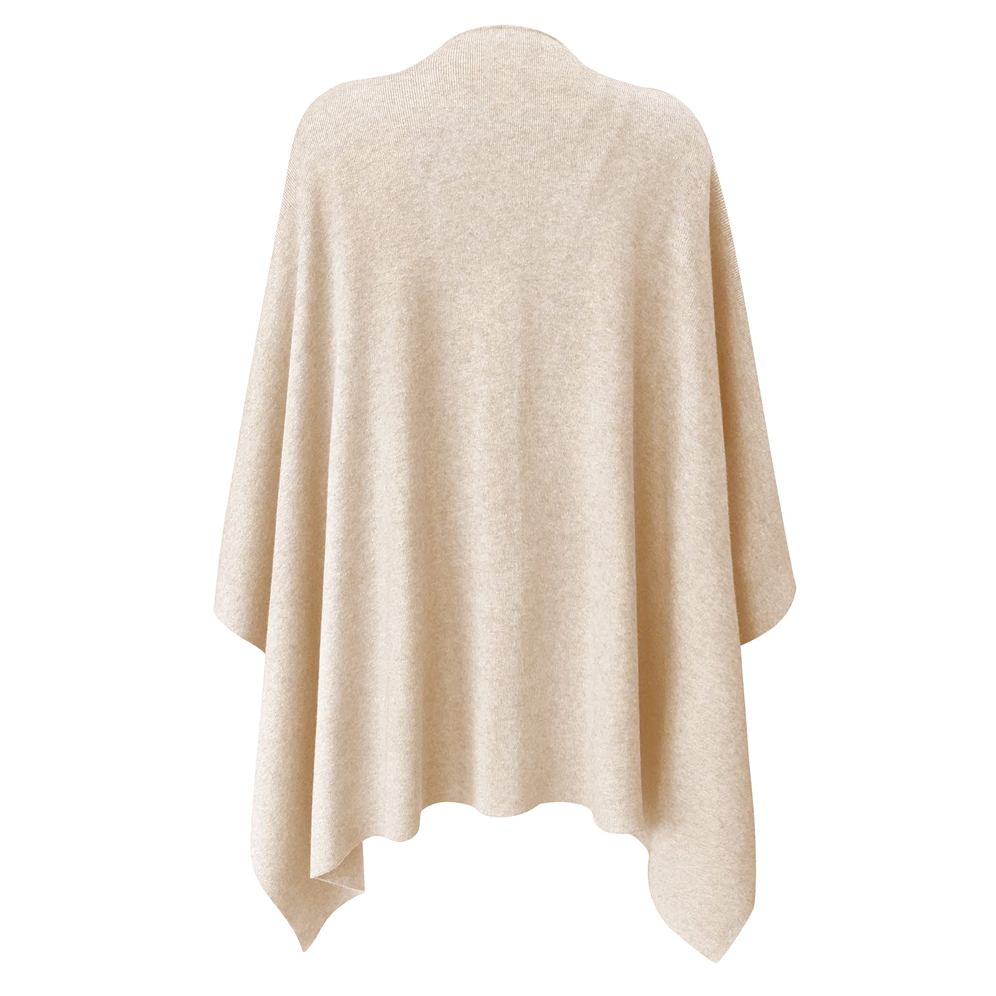 PULI Women's Large Cross Front Poncho Sweater Wrap Topper Knitted Elegant Shawls Cape for Fall Winter