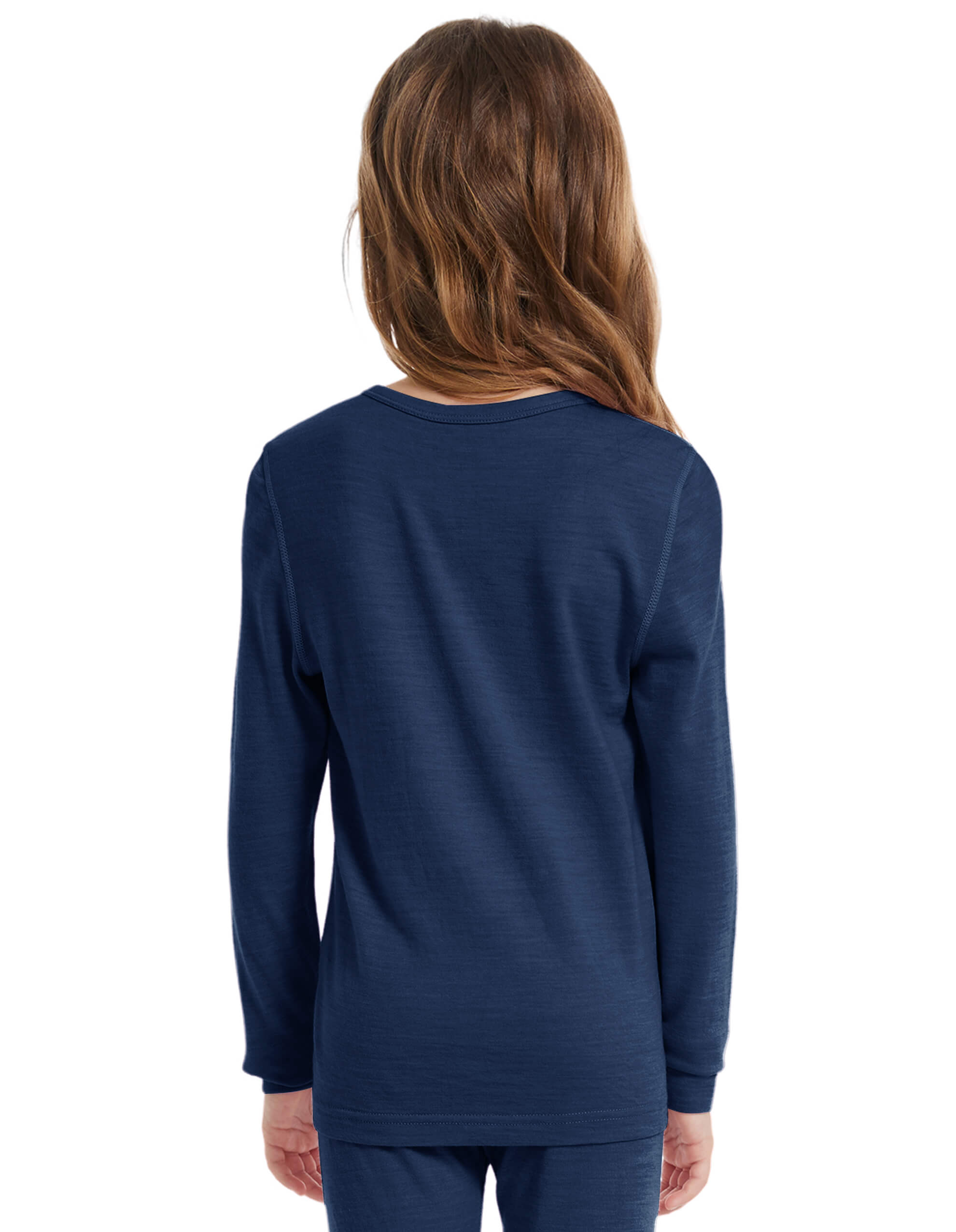 Woolcano Kid's 190 Merino Wool Unisex Base Layer Shirt Lightweight Thermal Underwear Top