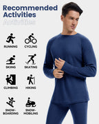 Woolcano Men’s 260 Merino Wool Base Layer Top Midweight Thermal Underwear Shirt
