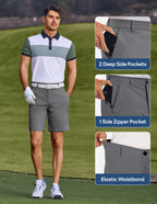 PULI Men's Golf Dress Shorts 7 Inch with 5 Pockets