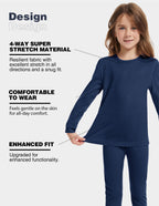 Woolcano Kid's 190 Merino Wool Unisex Base Layer Shirt Lightweight Thermal Underwear Top