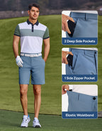PULI Men's Golf Dress Shorts 7 Inch with 5 Pockets
