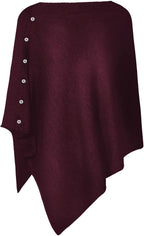 PULI Women's Versatile Knitted Shawls Scarf Poncho Sweater with Buttons Lightweight Spring Summer Fall Wraps