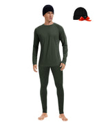 Woolcano Men’s 260g Merino Wool Base Layer Set Lightweight Thermal Underwear