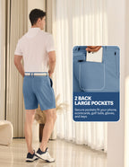 PULI Men's Golf Dress Shorts 7 Inch with 5 Pockets