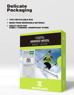 Woolcano Men’s 260g Merino Wool Base Layer Top Lightweight Thermal Underwear Shirt