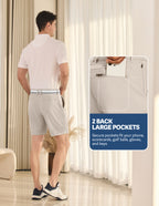 PULI Men's Golf Dress Shorts 7 Inch with 5 Pockets