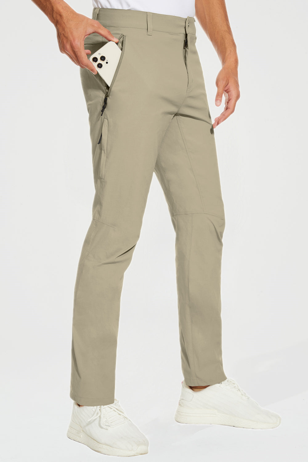 PULI Men's Stretch Golf Pants with Cargo Pockets Waterproof Slim