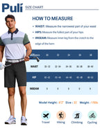 PULI Men's Golf Dress Shorts 7 Inch with 5 Pockets