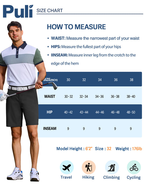 PULI Men's Golf Dress Shorts 7 Inch with 5 Pockets