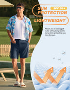 PULI Men's Golf Dress Shorts 7 Inch with 5 Pockets
