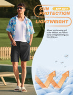 PULI Men's Golf Dress Shorts 7 Inch with 5 Pockets