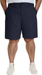 PULI Men's Big & Tall Golf Shorts Stretch 10 Inch Inseam Waterproof Lightweight Qiuck Dry Hiking Shorts