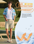 PULI Men's Golf Dress Shorts 7 Inch with 5 Pockets