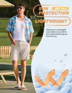 PULI Men's Golf Dress Shorts 7 Inch with 5 Pockets
