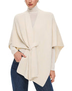 PULI Women's Shawl Wraps Casual Warm Travel Shawls Knit Poncho Sweater with Crossover Front