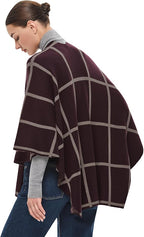 PULI Women's Elegant Shawl Wraps Soft Open Front Poncho Sweater for Spring Fall Winter