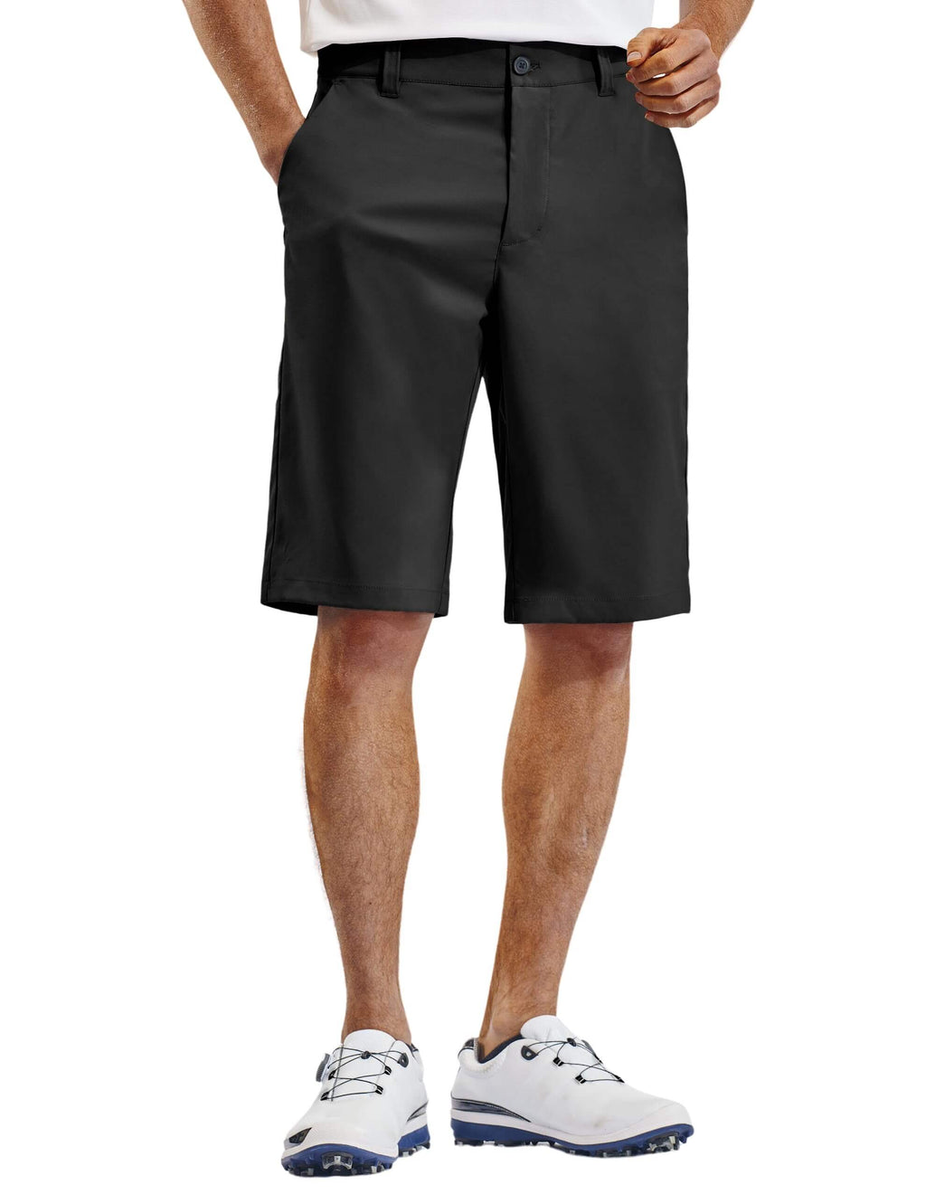 PULI Men's Golf Hiking Shorts Lightweight Casual Dress 12" Inseam Work Stretch Travel Hybrid Quick Drying with Pockets