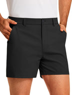 PULI Golf Shorts Men's 5 Inch Inseam Stretch Casual Dress Shorts with Pockets Waterproof Lightweight Quick Dry