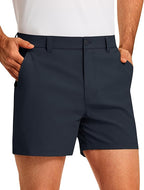 PULI Golf Shorts Men's 5 Inch Inseam Stretch Casual Dress Shorts with Pockets Waterproof Lightweight Quick Dry