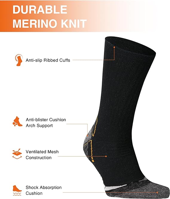 IGUANA Unisex 76%  Merino Wool Socks 4 Pairs (🔥Clearance Price)