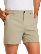 PULI Golf Shorts Men's 5 Inch Inseam Stretch Casual Dress Shorts with Pockets Waterproof Lightweight Quick Dry