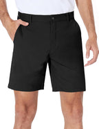 PULI Men's Golf Shorts Dress Flat Front Hybrid 7 Inch Stretch Lightweight Quick Dry Chino Casual with Pockets