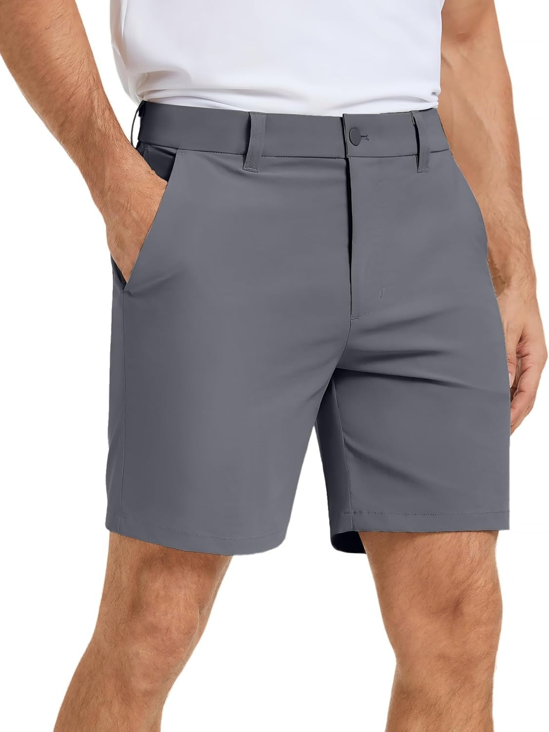 Waistband stability prevents constant readjusting Close-up fit at waistband: stable rise matters at address