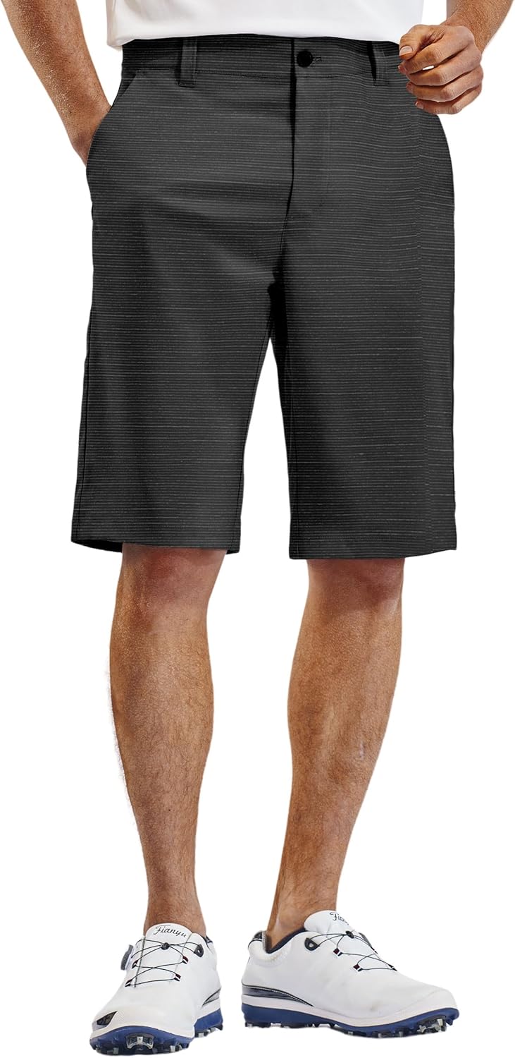 PULI Men's Golf Hiking Shorts Lightweight Casual Dress 12" Inseam Work Stretch Travel Hybrid Quick Drying with Pockets
