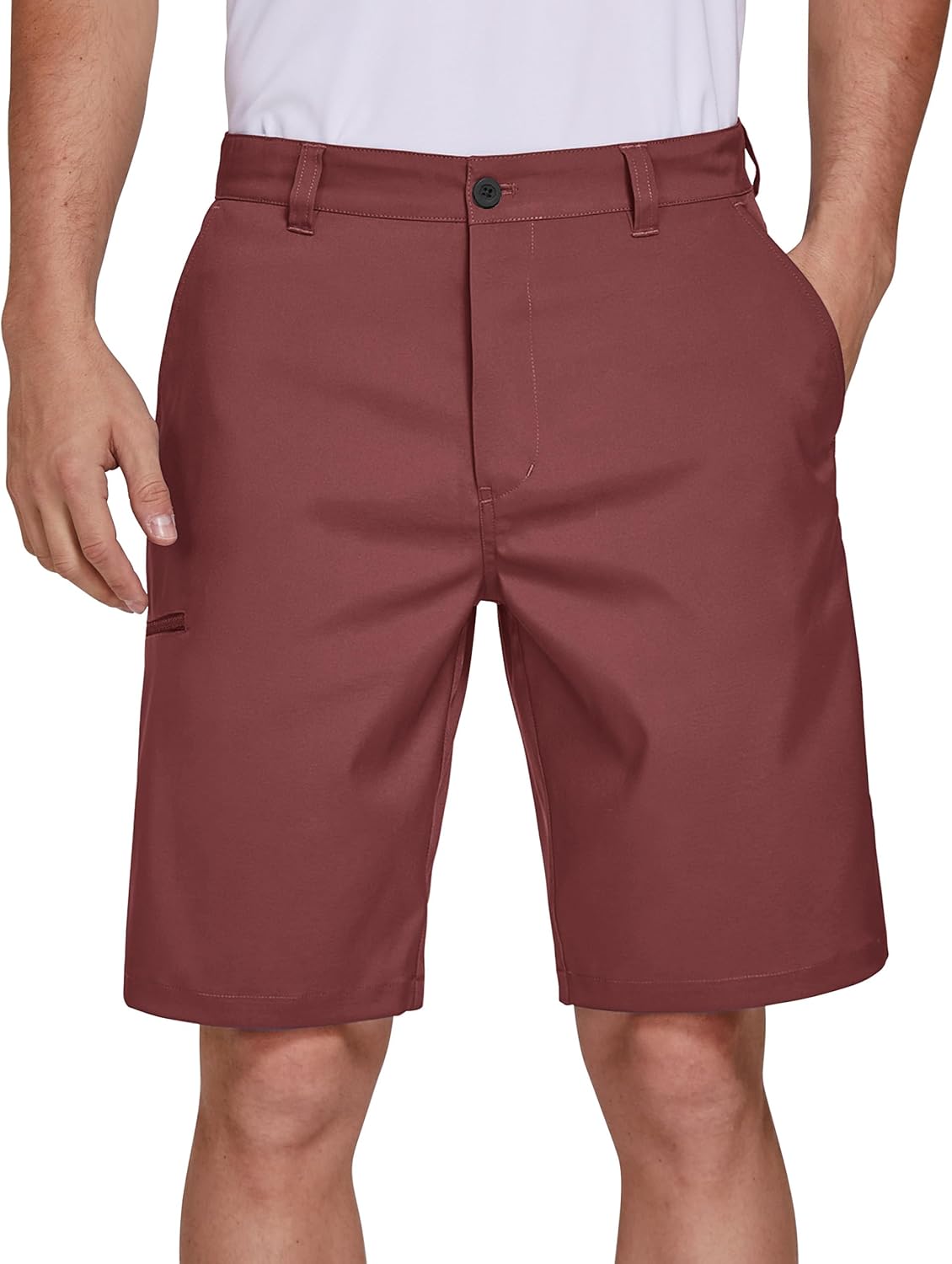 PULI Men's Golf Hybrid Dress Shorts Casual Summer Stretch Flat Front Lightweight Hiking Shorts Quick Dry with Pockets