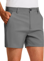 PULI Golf Shorts Men‘s 5 Inch Inseam Relaxed Fit Stretch Dress Lightweight Casual Travel Quick Dry Summer Shorts