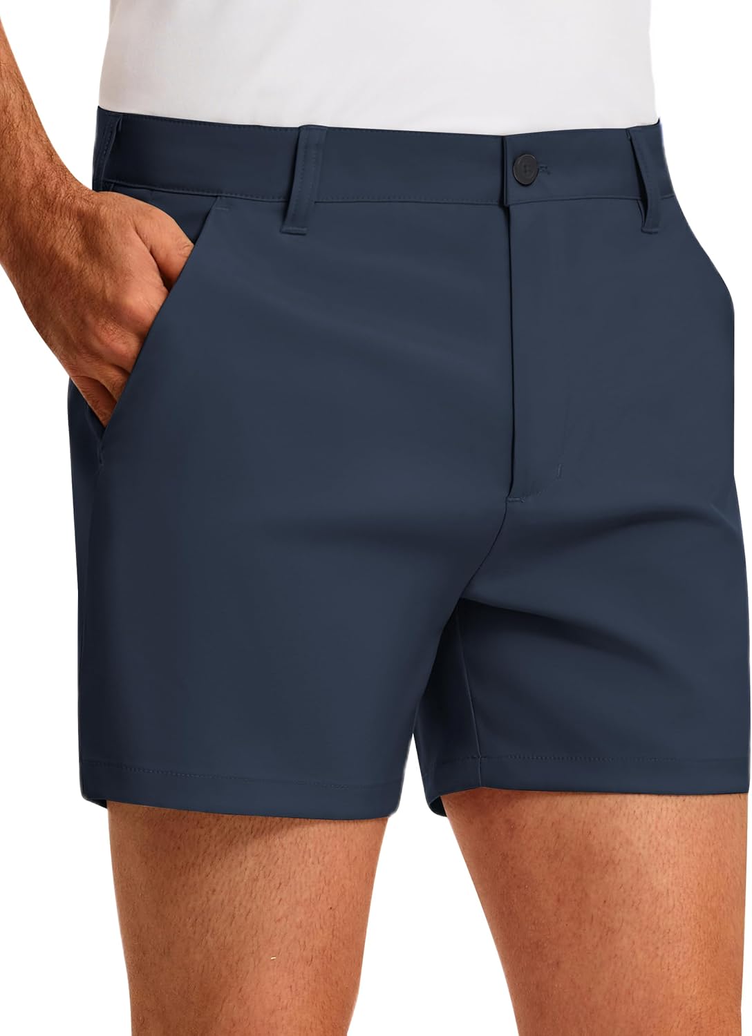 PULI Golf Shorts Men‘s 5 Inch Inseam Relaxed Fit Stretch Dress Lightweight Casual Travel Quick Dry Summer Shorts