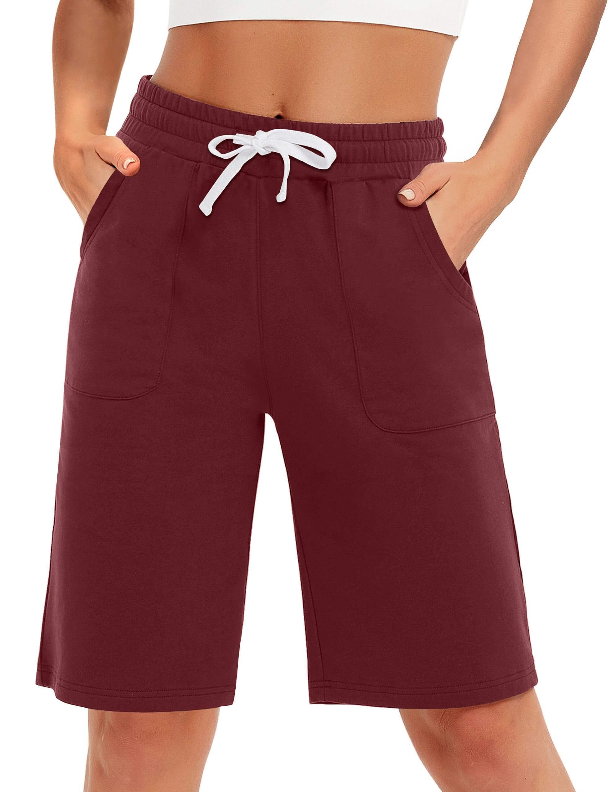 【関税&送料込】Patou Wool Bermuda Shorts Njoeus Women's Casual Bermuda Shorts, Elastic Waist, Relaxed