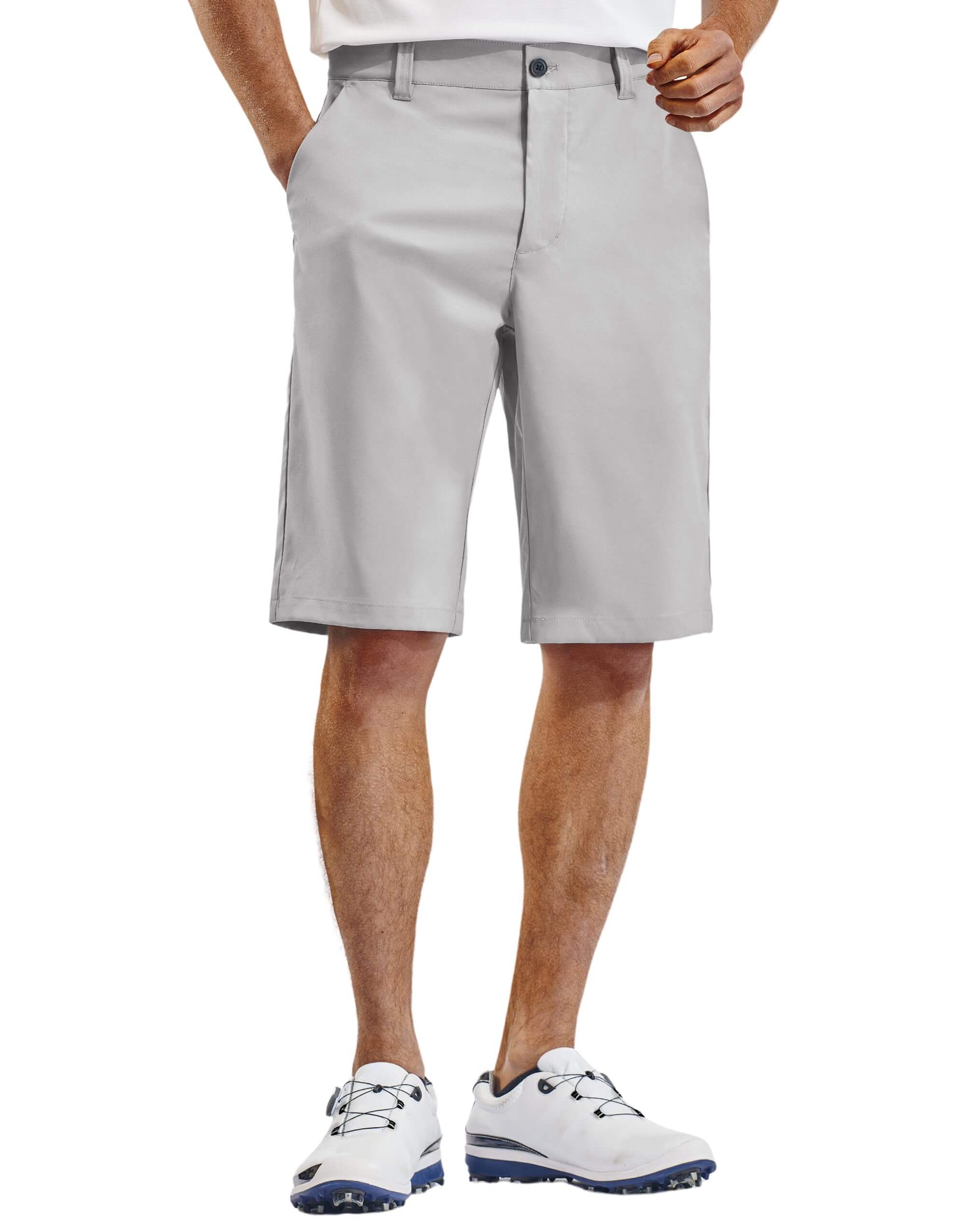 PULI Men's Golf Hiking Shorts Lightweight Casual Dress 12" Inseam Work Stretch Travel Hybrid Quick Drying with Pockets