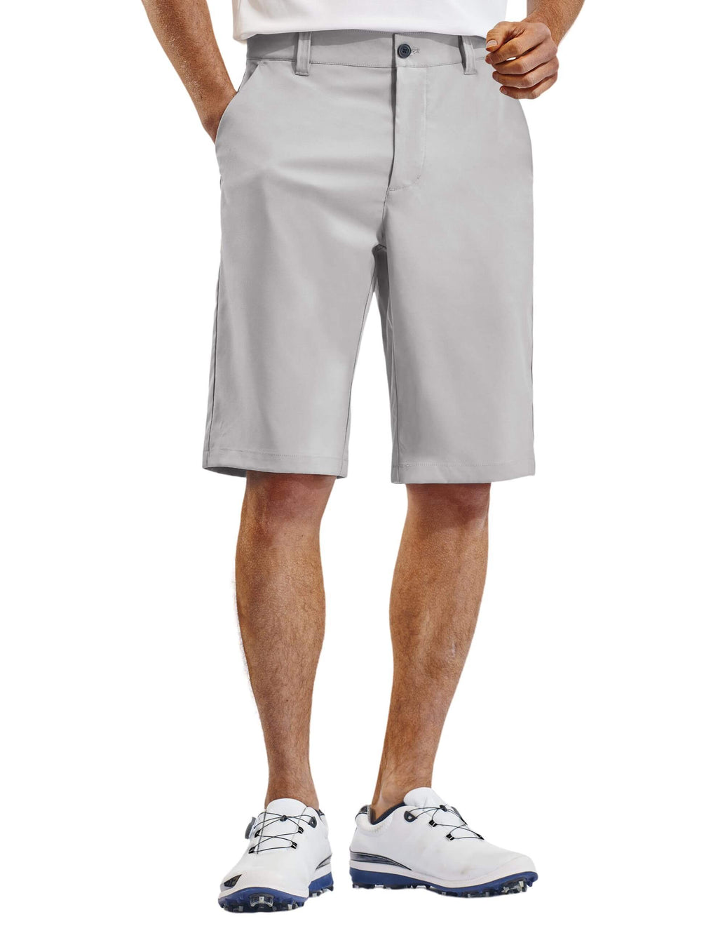 PULI Men's Golf Hiking Shorts Lightweight Casual Dress 12" Inseam Work Stretch Travel Hybrid Quick Drying with Pockets