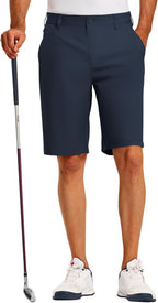 PULI Golf Shorts Men's 11 Inch Inseam Lightweight Casual Dress Stretch Travel Hybrid Quick Drying with Pockets