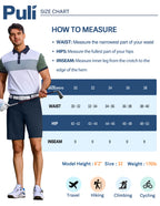 PULI Men's Golf Dress Shorts 7 Inch with 5 Pockets