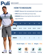 PULI Men's Golf Dress Shorts 7 Inch with 5 Pockets