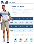 PULI Men's Golf Dress Shorts 7 Inch with 5 Pockets
