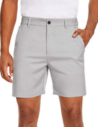 PULI Men's Golf Dress Shorts Flat Front Hybrid 7 Inch Lightweight Quick Dry Chino Casual with Pockets