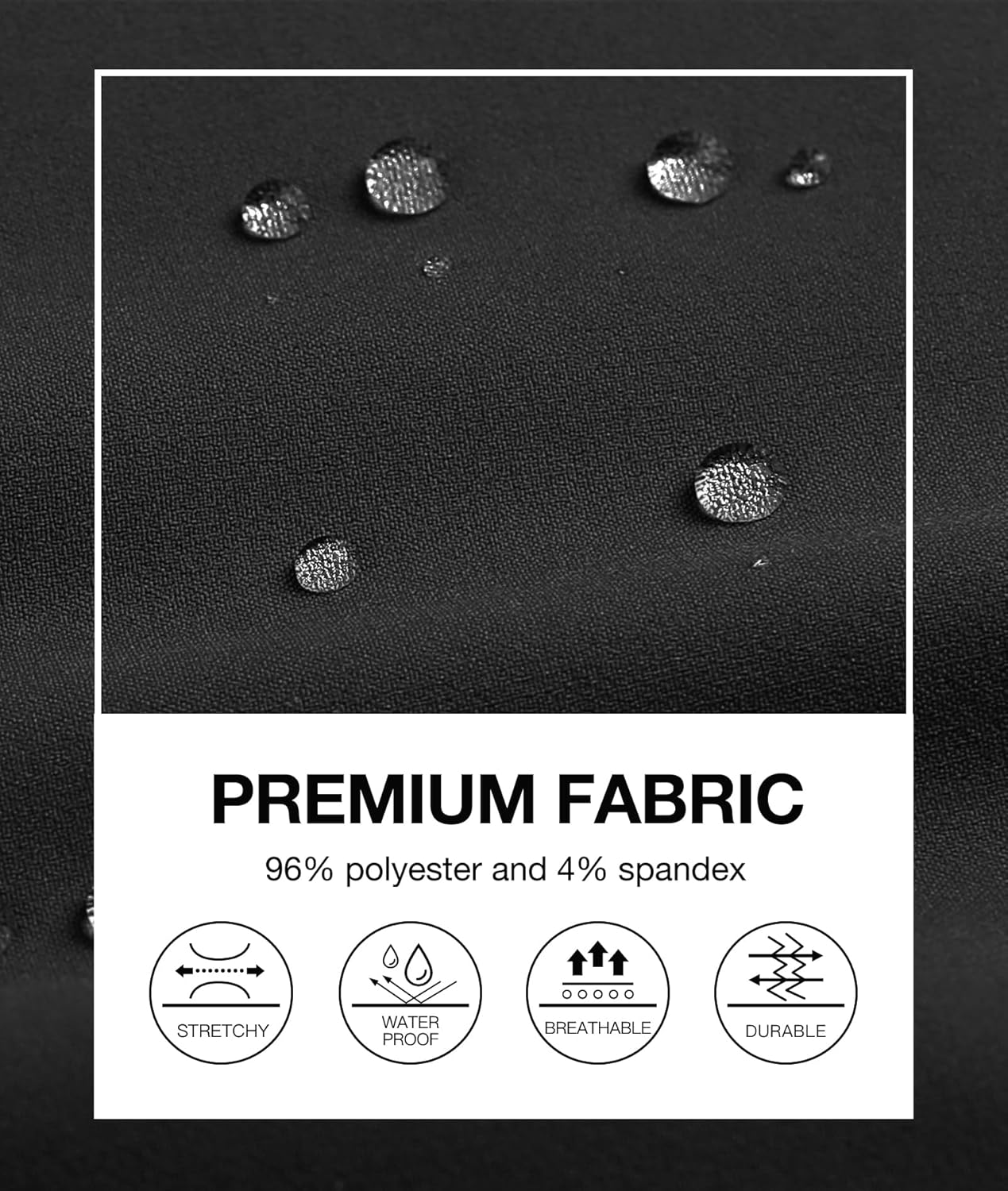 PULI Men's Golf Pants Stretch Slim Fit Casual Work Hiking Tapered Waterproof Pants with Pockets