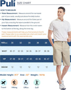PULI Men's Golf Hiking Shorts Lightweight Casual Dress 12" Inseam Work Stretch Travel Hybrid Quick Drying with Pockets
