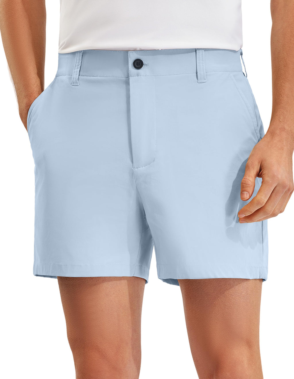 PULI Men's Golf Shorts Relaxed Fit Stretch Dress Lightweight Casual Waterproof Travel Quick Dry Summer Shorts 5 Inch Inseam