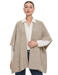 PULI Women's Open Front Shawl Wraps Casual Chunky Warm Capes Ribbed Knit Poncho Travel Sweater for Fall Winter
