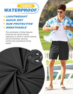 PULI Men's Golf Shorts 9 Inch Inseam Stretchy Water-Resistant with 5 Pockets for Travel Hiking Casual Business